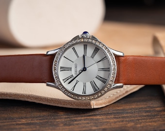 Ladies vintage watch Seiko, Roman dial, Rare watch, Japan watch, Watch for men, Retro watch, Gift for him