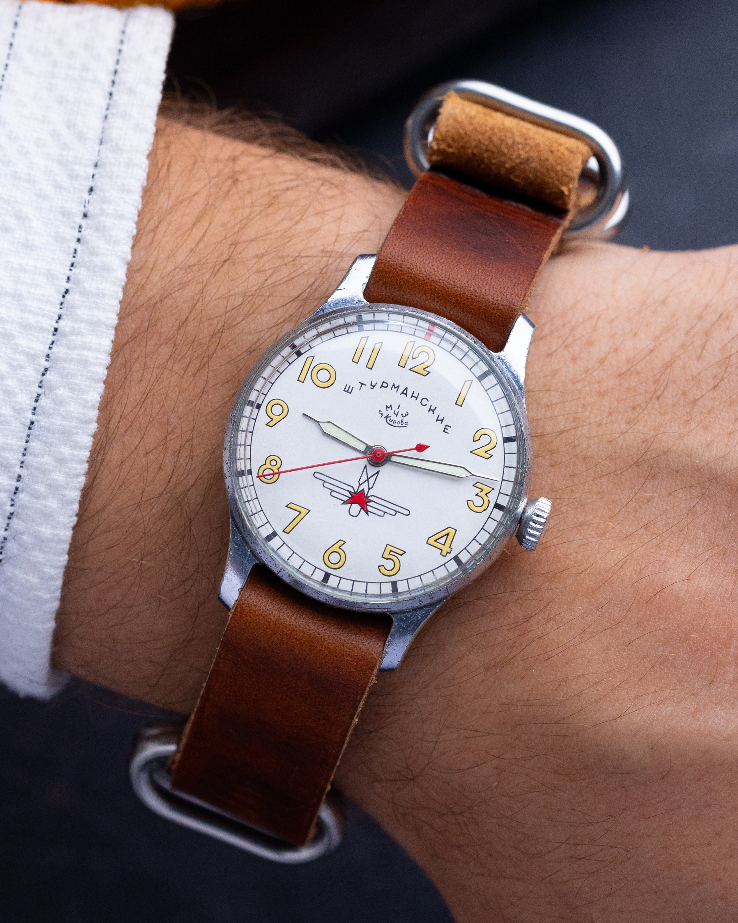 Vintage watch Poljot Sturmanskie Type 1 Gagarin Watch Military watch Collectible Watch Mechanical watch Gift for him Rare Retro watch