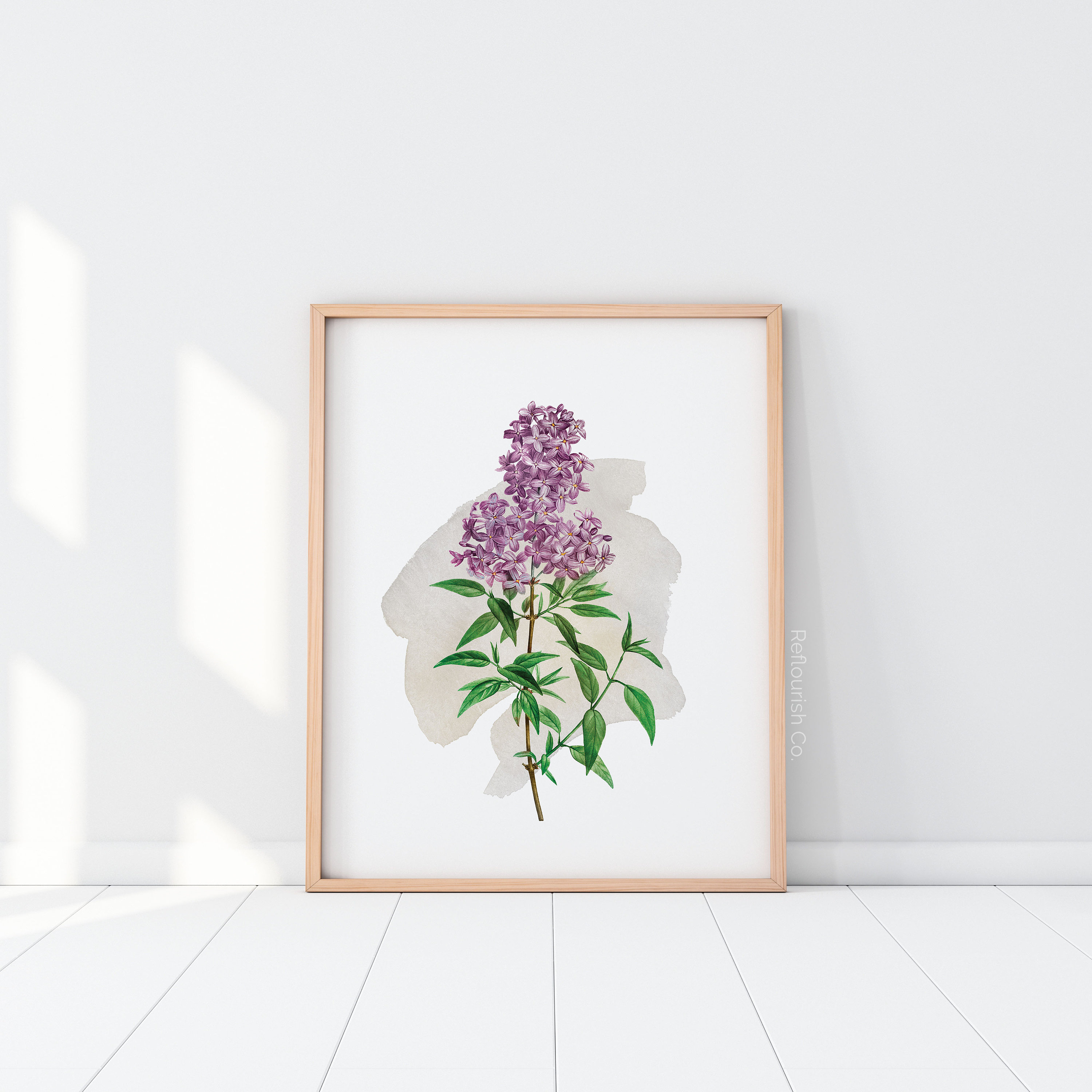 Imprimé lilas persan violet Illustration botanique redoute - Etsy France