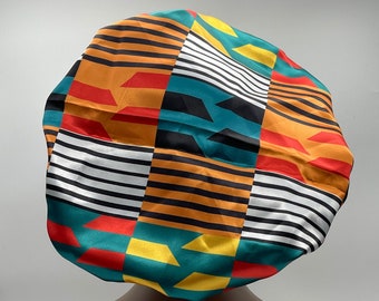 Gorro de satén africano reversible