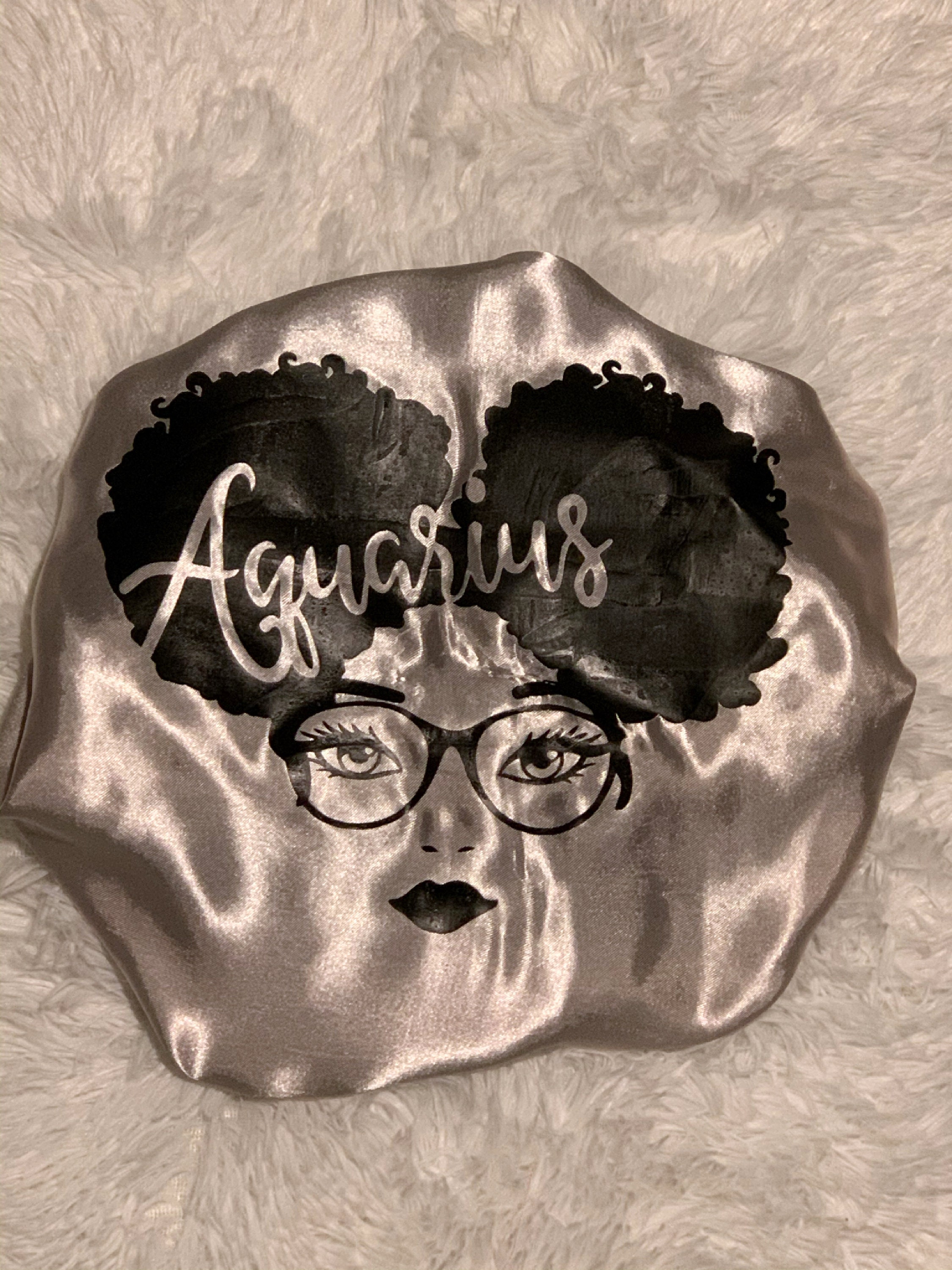 Zodiac Sign Satin Bonnet