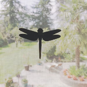 Retractable Screen Door Decals - 5 per pack - prevent collisions into screens, decorate, protect (Dragonfly)