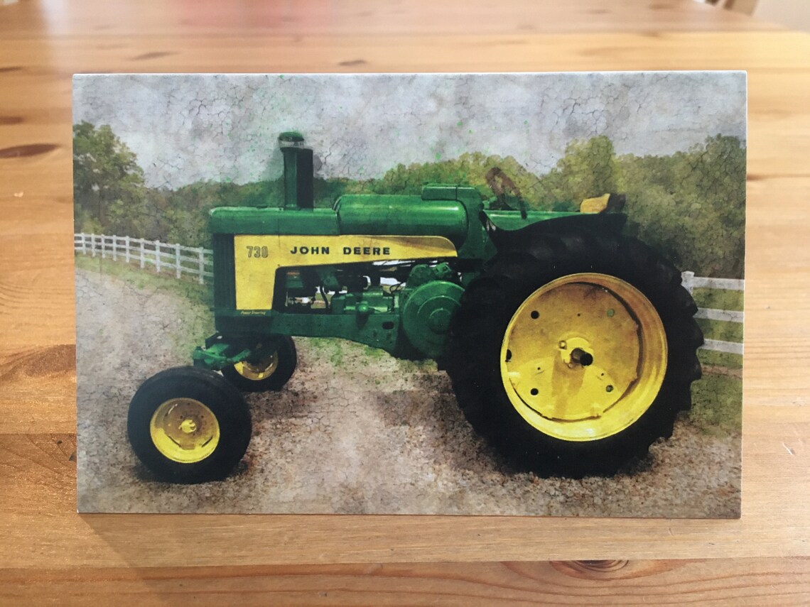 John Deere Tractor Greeting Cards Set of 4 unique cards with Etsy