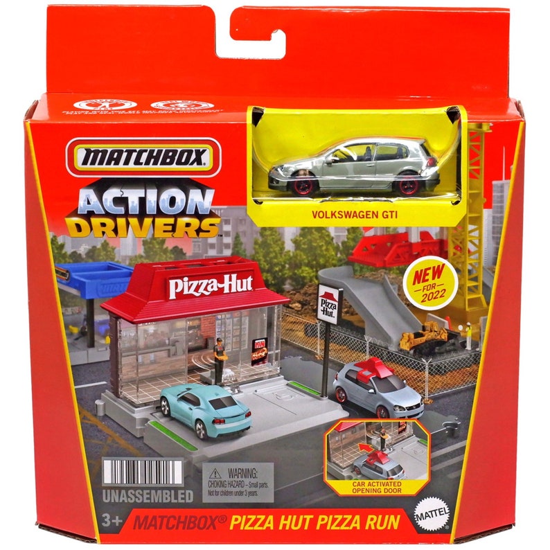 Matchbox Action Drivers Pizzahut Play Set With 164 Scale Etsy
