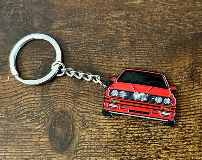 Porte Clef BMW M3 E30 Rouge 1/87 Keyring Keychain for sale online