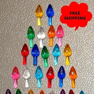 27 Med/Large Twist Lights Bulbs for Ceramic Christmas Trees, W/9 Pretty Colors, FREE SHIPPING
