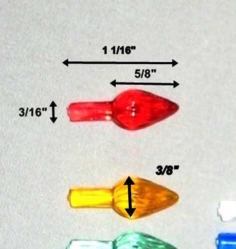 Replacement Bulbs For Ceramic Christmas Tree – 27 Small Twist Bulbs (9 Colors) + 1 Clear Star