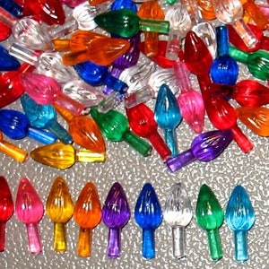 27 SMALL Twist Lights, Bulbs for Ceramic Christmas Trees 9 PRETTY Colors
