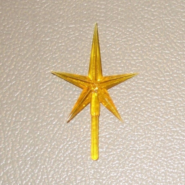 Yellow Ceramic Christmas Tree topper Star 2 3/4" tall FREE SHIPPING