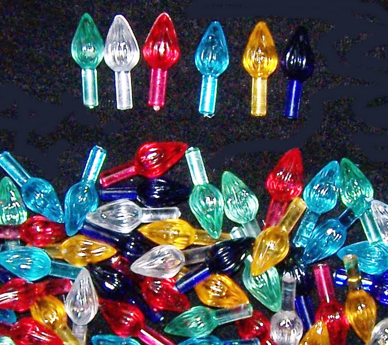 25 SMALL Replacement Ceramic Christmas Tree Twist Light Bulbs Etsy
