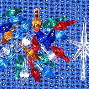 25 Replacement Med/Large Ceramic Christmas Tree Large Twist Light Bulbs CLEAR Star, See measurements