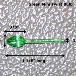50-Pack Blue Small Twist Bulbs For Ceramic Christmas Trees - 7/8" Height, 1/8" Stem