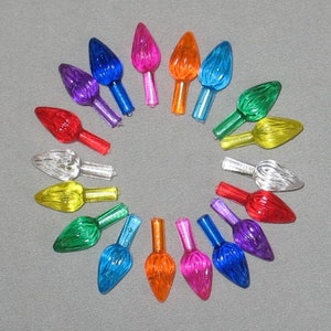 18 Med/Large Twist Lights Bulbs for Ceramic Christmas Tree, 9 Colors