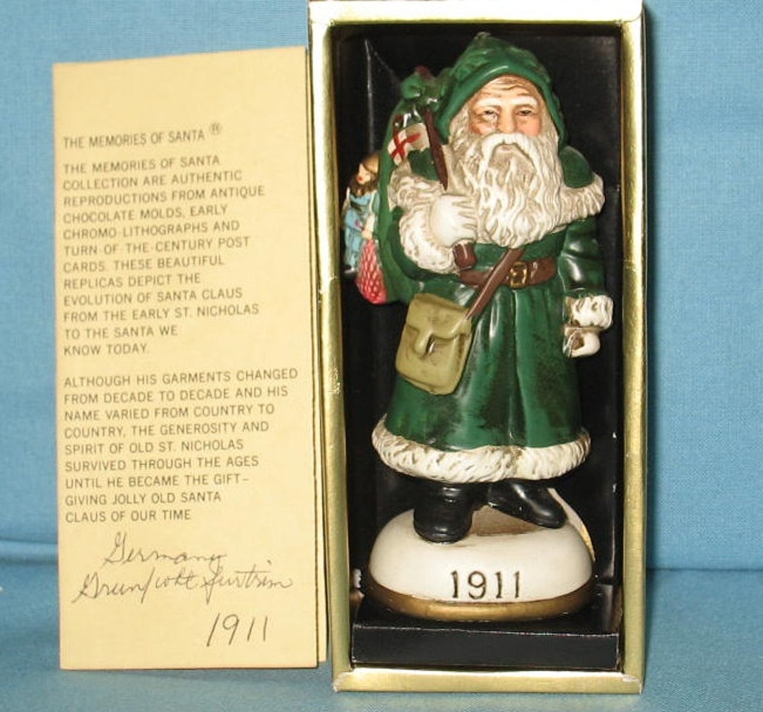 Steiff Ornament Santa 2003 ミントインボックス Vtg Memories of Santa Christmas Ornaments in Box, 1911 Germany