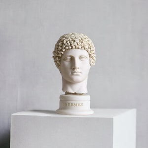 HERMES Marble Statue, Bust, Sculpture, Home Decor, Premium Quality | Ancient Greek Decor | Mythological Gods | Greece Mythology | Mercur