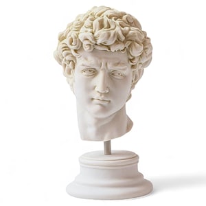 David of Michelangelo Marble Bust, Statue, Home Decor, PREMIUM | Greek Home Decor