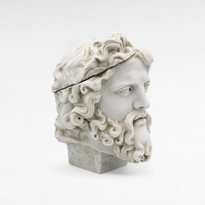 Zeus Marble Dust Sculpture - Museum Quality Replica of the King of the Gods