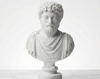 Marcus Aurelius Stoic Bust Statue – Meditations Author Home Decor & Philosophy Gift