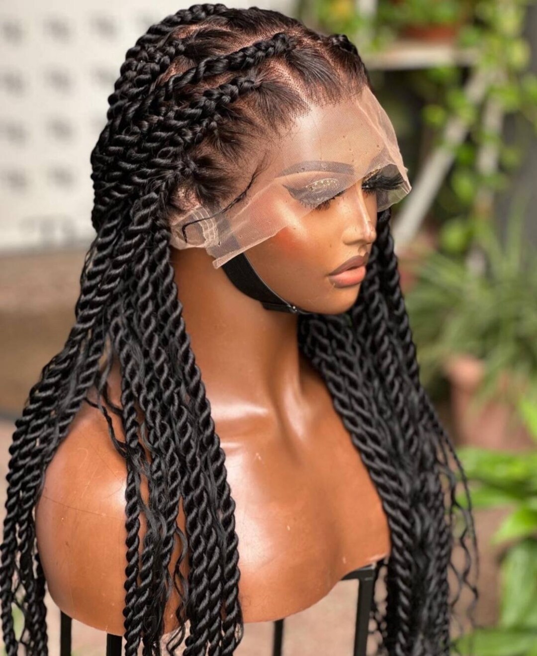 Braided Wig Cornrow Wig Goddess Braids Cornrow Braided Wig Etsy