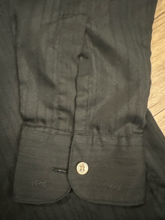YSL 70s Vintage Black Men's Dress Shirt - image 4