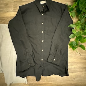 YSL 70s Vintage Black Men's Dress Shirt image 1