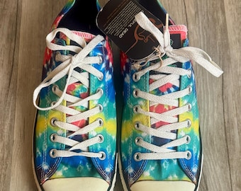 Rare Converse Grateful Dead Tie Dye Sneakers Vintage Psychedelic Low Tops Men Size 10