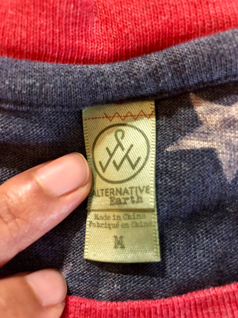 Vintage T Shirt Stars American Flag Vintage Style Boutique T-Shirt Mens Medium
