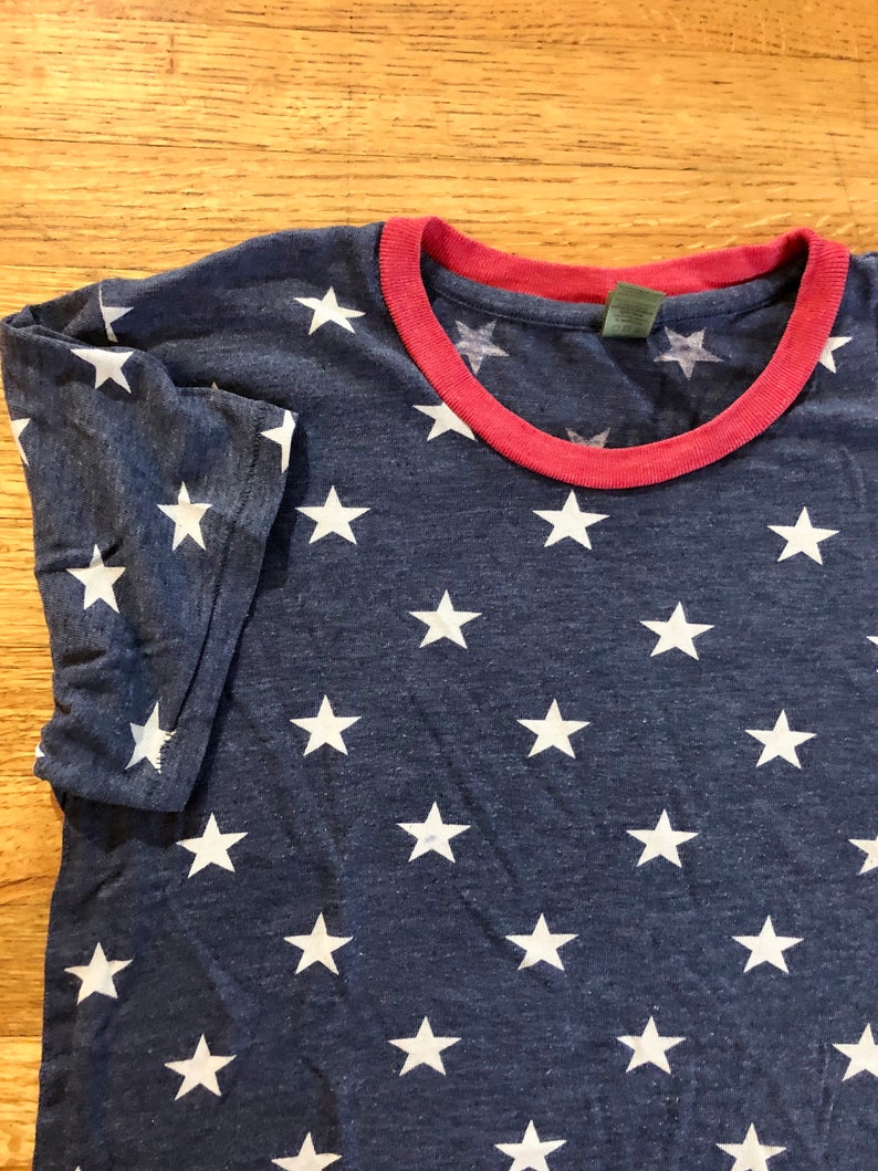 Vintage T Shirt Stars American Flag Vintage Style Boutique T-Shirt Mens Medium