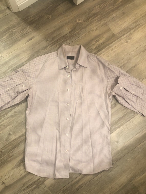 Prada Vintage Purple Cream Men's Dress Shirt
