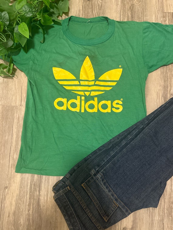 Vintage T Shirt / 80s Adidas T-Shirt / Mens Medium