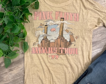 Pink Floyd Animals Tour 77 Vintage T Shirt / Band Graphic Tee