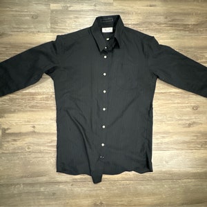 YSL 70s Vintage Black Men's Dress Shirt image 5