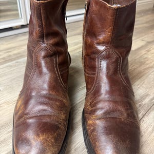 Mens Vintage Side Zip Boots - Etsy