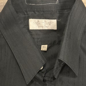 YSL 70s Vintage Black Men's Dress Shirt image 2
