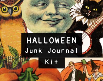 Halloween Junk Journal Supplies  |  Witch Ephemera  |  Halloween Scrapbook