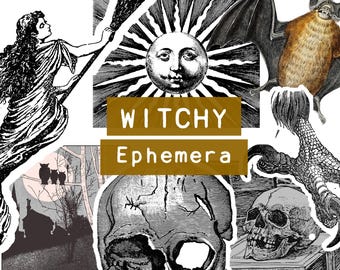 Witch Ephemera  |   Junk Journal Supplies  |  Witchy Journaling Supplies