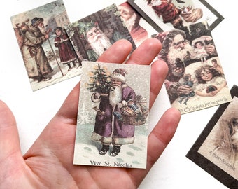 Vintage Santa Ephemera: Retro Christmas Junk Journal Papers