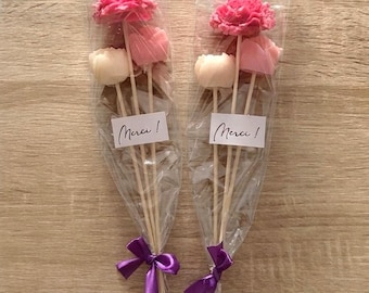 Regalo de fin de año para profesores: Ramo de flores fragantes que se deshacen en la boca, regalo personalizado para niñeras, agradecimiento ATSEM/AESH, regalo de fin de curso.