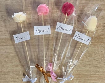 Regalo di fine anno per gli insegnanti: bouquet di fiori profumati che si sciolgono in bocca, regalo personalizzato per la tata, grazie ATSEM/AESH, regalo di fine anno scolastico