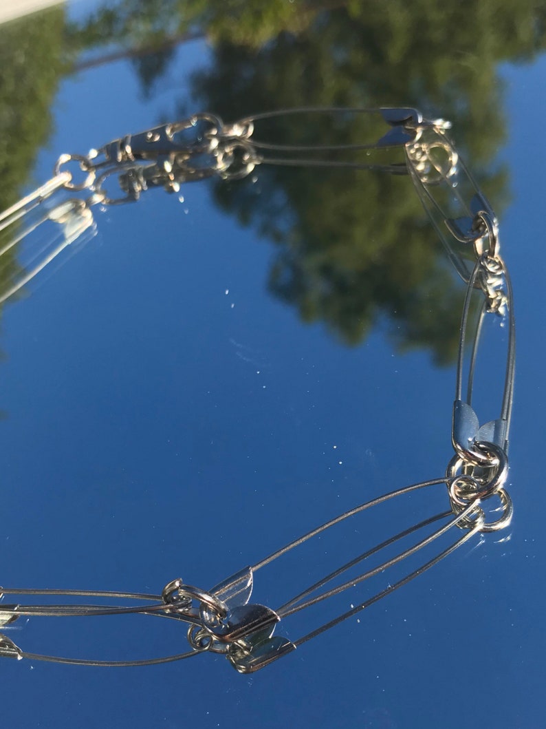 Aesthetic safety pin chain Etsy