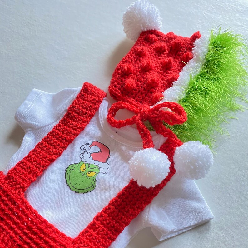 Handmade Baby Grinch Christmas Outfit Santa Grinch Etsy