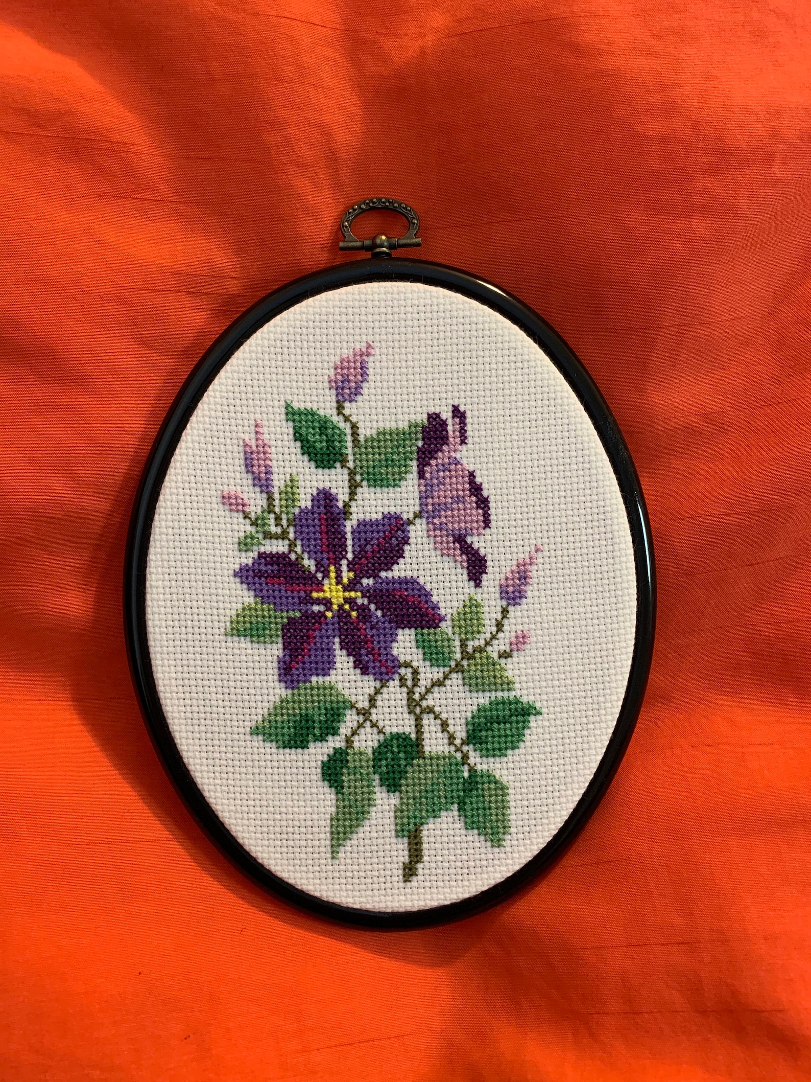 Finished Embroidery Cross Stitch Hoop 13x18cm Etsy
