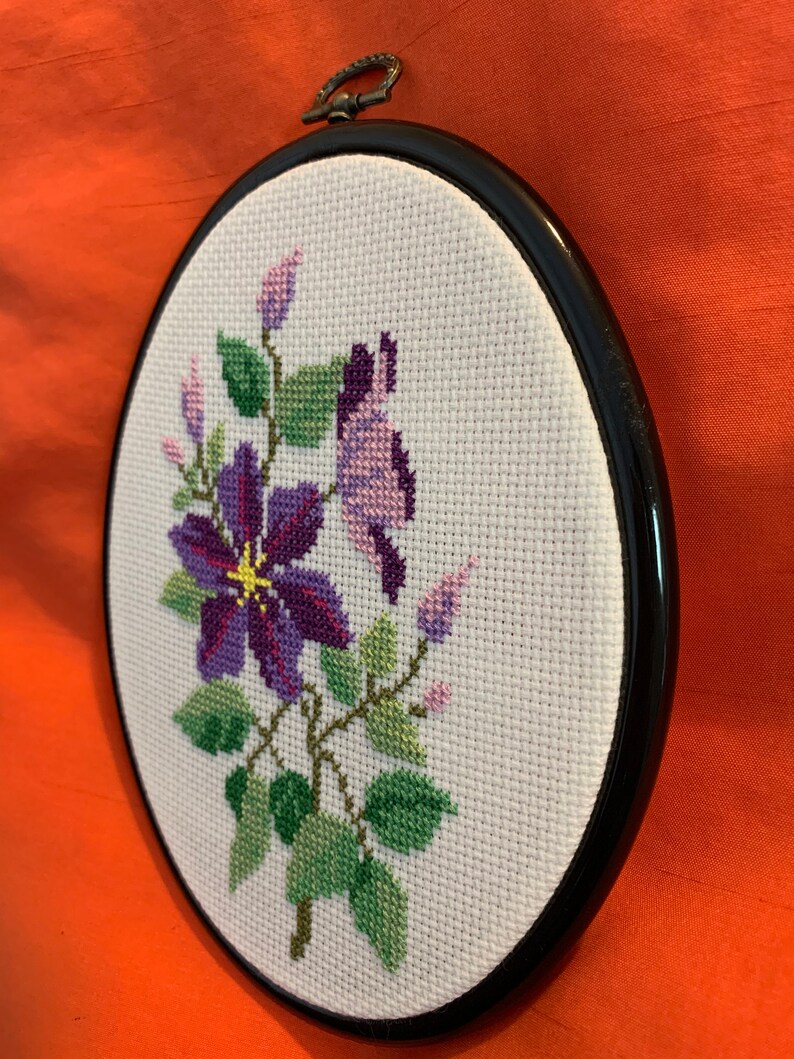 Finished Embroidery Cross Stitch Hoop 13x18cm Etsy