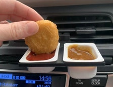 Now In different colours !!! ON SALE NOW !! Dual McDonalds sauce holder for car air vent / Sauce / McDonalds / Food