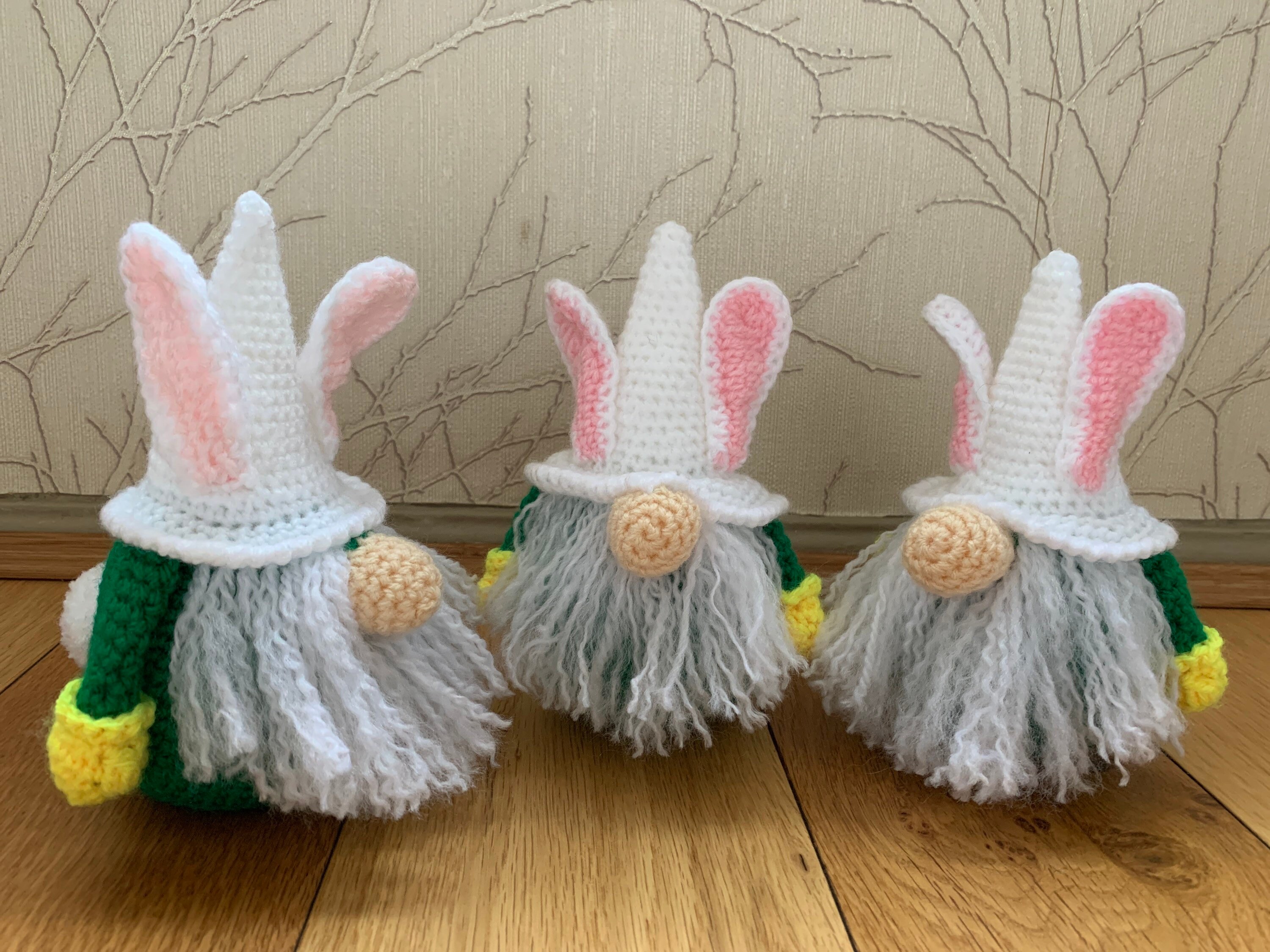 Easter gonk gnome rabbit spring crochet complete home Etsy