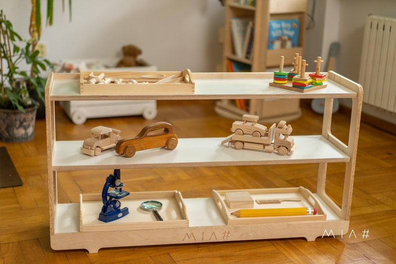 Montessori Shelf Modern Nursery Toy Storage Children's Etsy