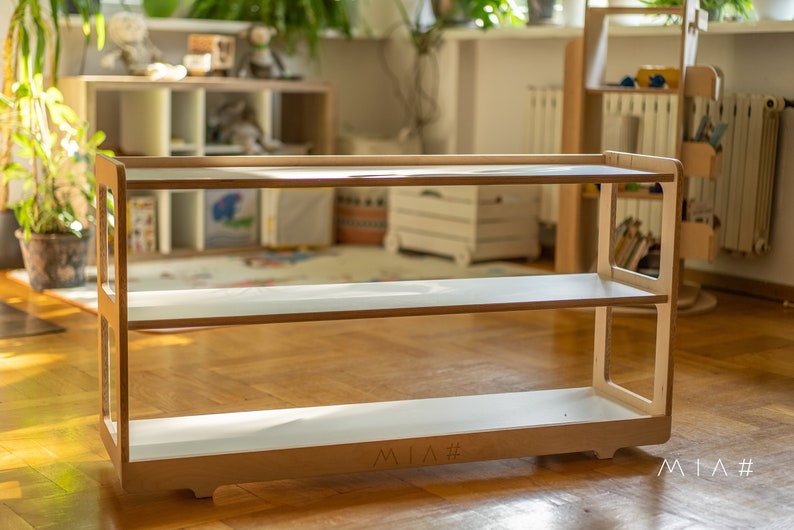 Montessori Shelf Modern Nursery Toy Storage Children's Etsy