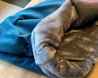 CUDDLY SACK PENNY petrol-grey, sleeping bag, dog basket, dog bed, dog cave