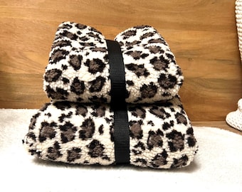 Couverture pour chien LEO, noire et écrue, couverture, couverture de voyage, couverture pour animaux, couchage, couverture douillette
