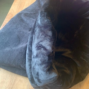 KUSCHELSACK BLACKY schwarz , Schlafsack, Hundekorb, Hundebett, Hundehöhle